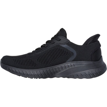 Women's Wide Fit Skechers Slip-ins 117497 Waves Bobs Sport Squad Trainers