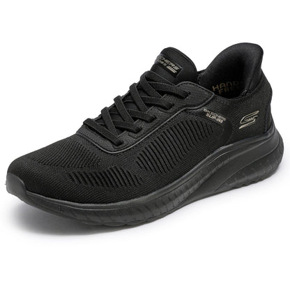 Women's Wide Fit Skechers Slip-ins 117497 Waves Bobs Sport Squad Trainers