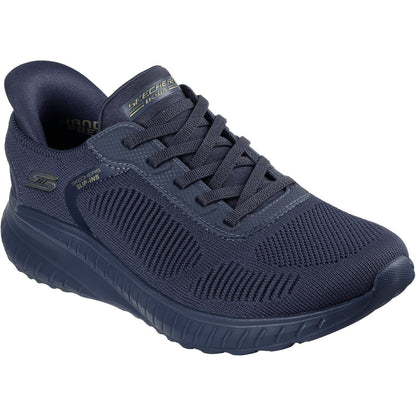 Women's Wide Fit Skechers Slip-ins 117497 Waves Bobs Sport Squad Trainers