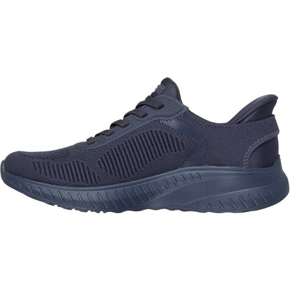 Women's Wide Fit Skechers Slip-ins 117497 Waves Bobs Sport Squad Trainers