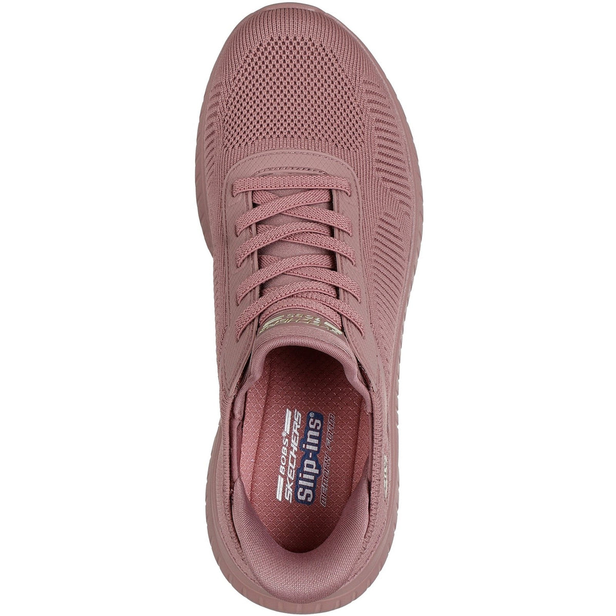 Women's Wide Fit Skechers Slip-ins 117497 Waves Bobs Sport Squad Trainers