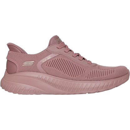 Women's Wide Fit Skechers Slip-ins 117497 Waves Bobs Sport Squad Trainers